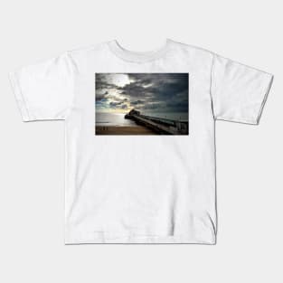 Bournemouth Pier And Beach Dorset England Kids T-Shirt